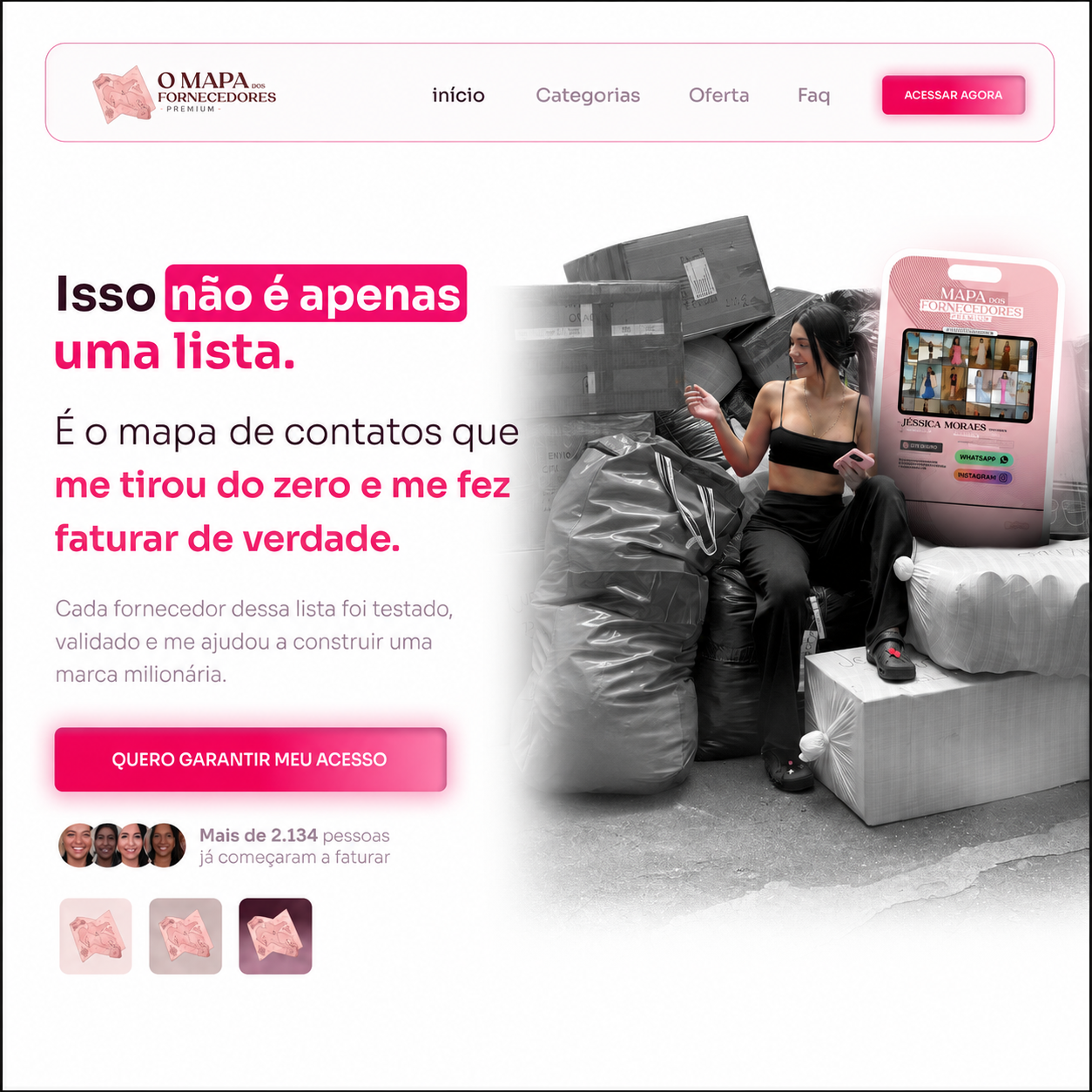 Landing page Jessica Moraes – O Mapa — infoproduto · conversão
